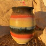 Glazed terracotta pottery vase