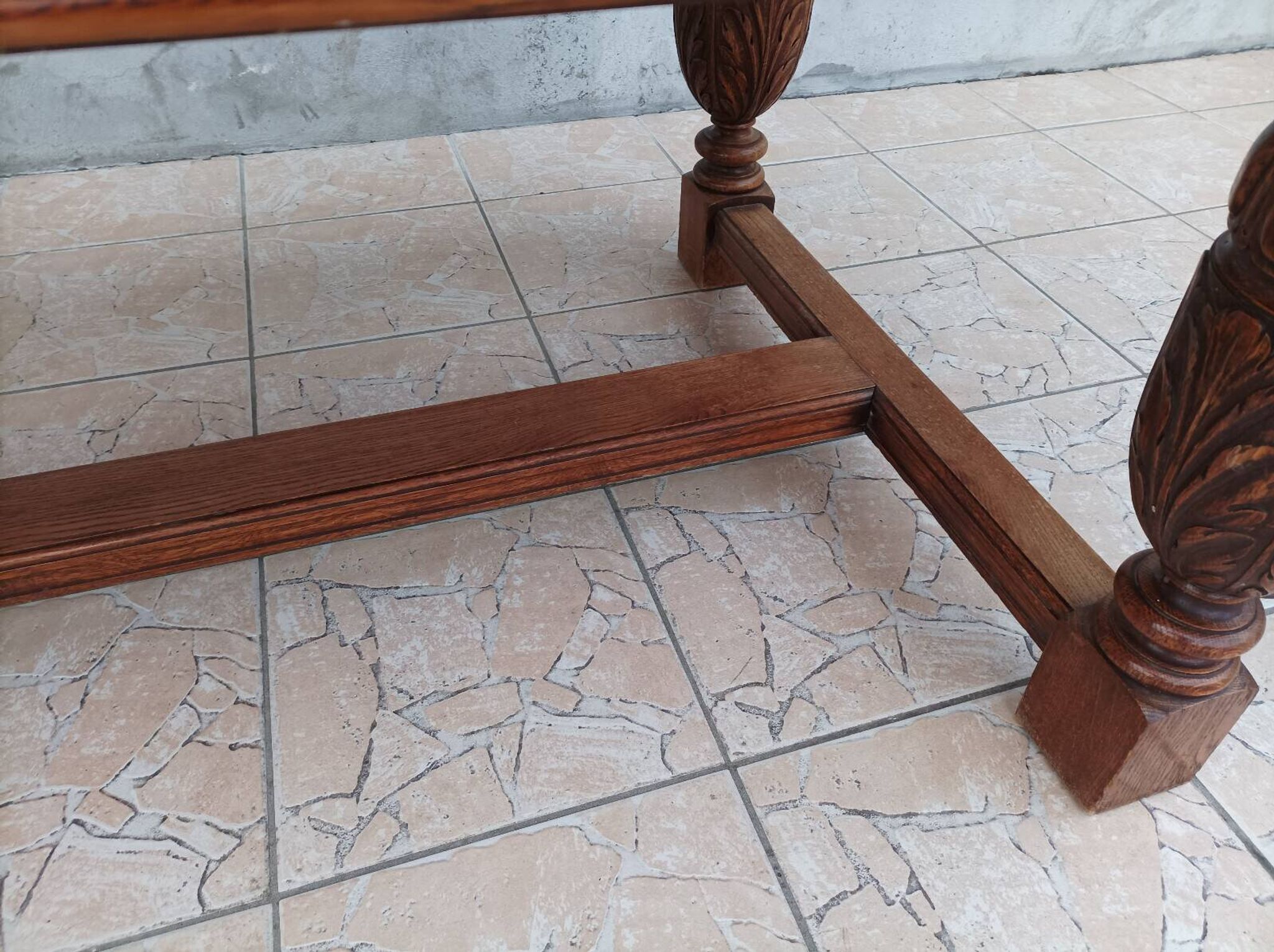 Renaissance style oak table