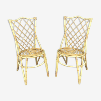 Pair of rattan chairs