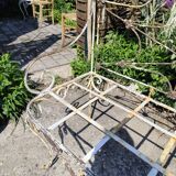 Antique wrought iron bench