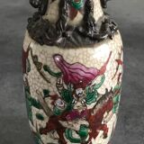 Vase ceramic canton of nanjing decoration of war scenes xixth