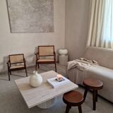 Natural travertine square Kalia coffee table 90x90