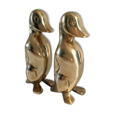 Golden brass penguins