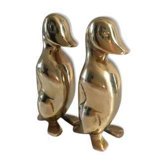 Golden brass penguins