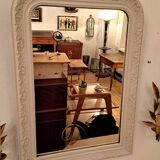 Louis Philippe style mirror in patinated stucco