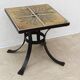 Vintage coffee table, wrought iron and ceramic