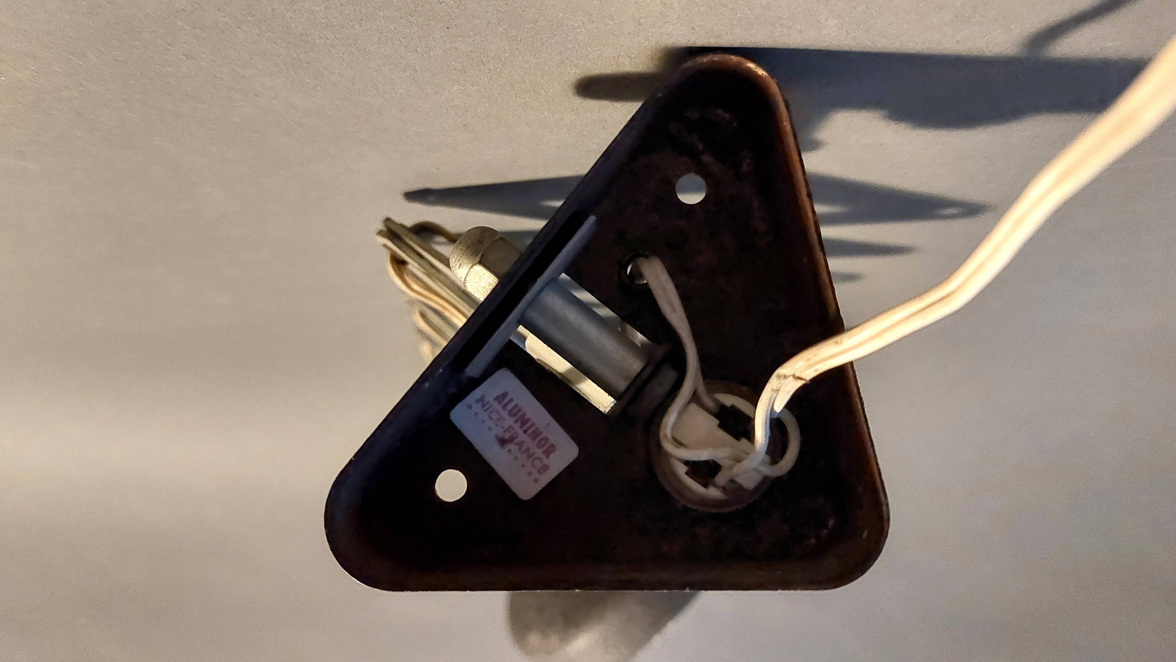 Vintage Aluminor accordion stem light 1960.