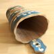 Handmade handpainted wooden umbrella stand - vintage