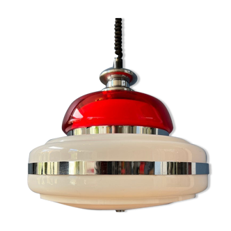 Massive suspension lamp of the space age