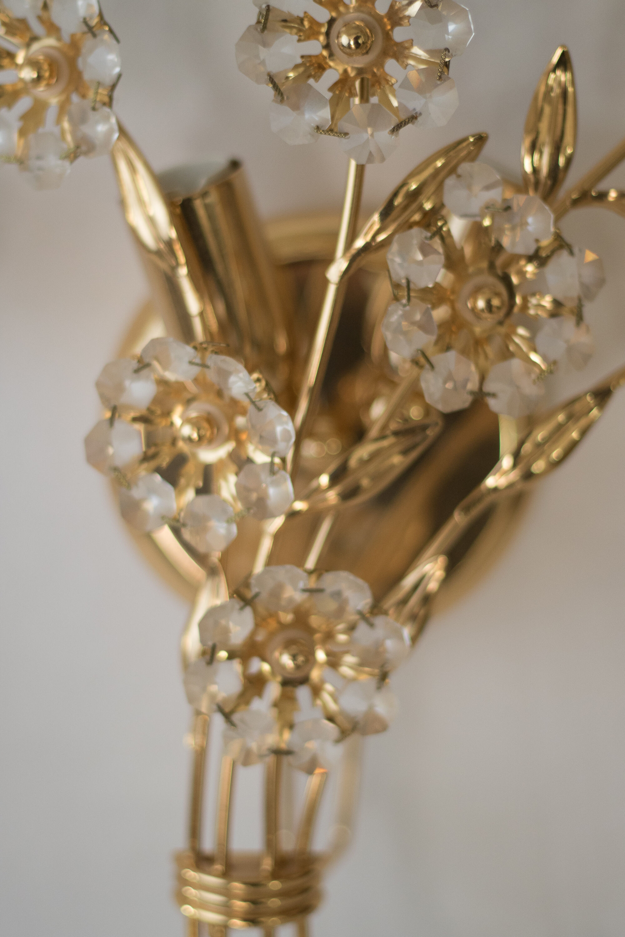 Pair of wall light Italian "Bouquets of flowers"