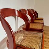 Set of 4 Baumann caned gondola chairs