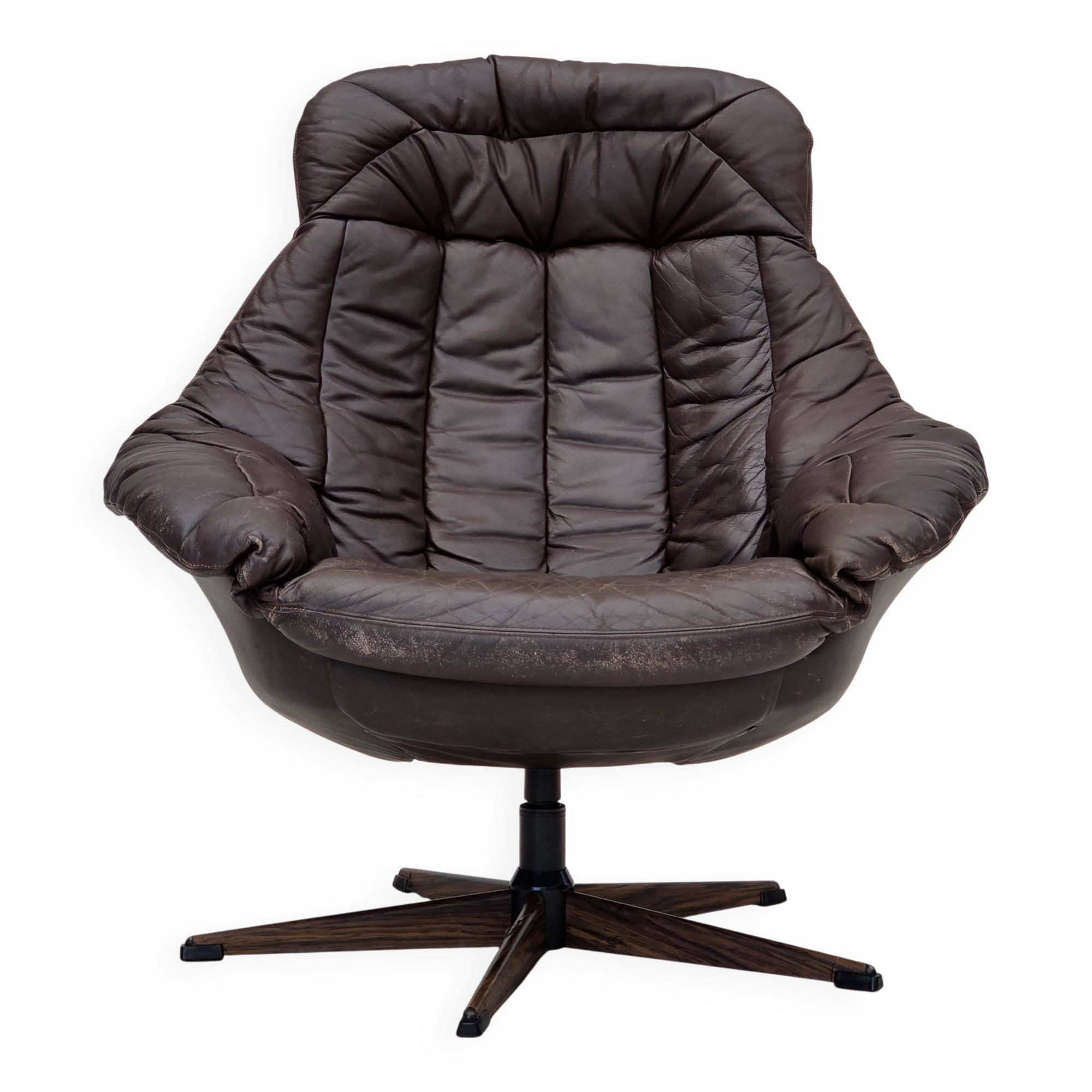 1970s, Danish design by H.W.Klein, swivel chair, for Bramin Møbler.