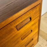 Vintage teak chest of drawers with four drawers – mid-century Scandinavian design