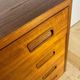 Vintage teak chest of drawers with four drawers – mid-century Scandinavian design