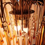 Orange water drop chandelier 70s