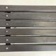 Vintage industrial metal & wood slatted bench, 1950's
