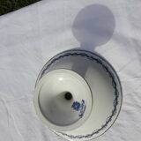 Compote bowl in opaque Gien porcelain, Austerlitz model Terre de fer diam.