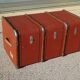 Old curved travel trunk