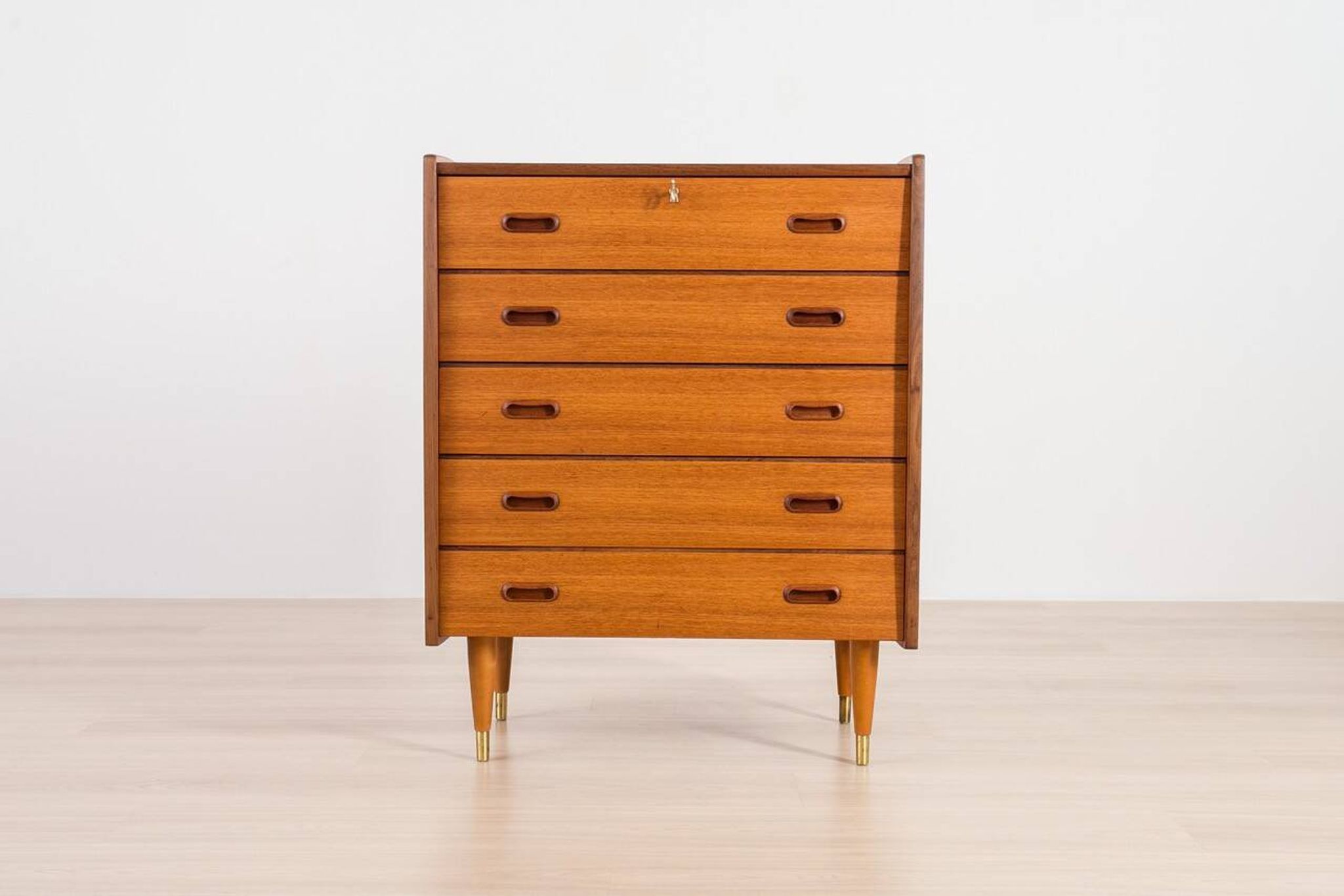 Scandinavian Teak Chest of Drawers, 1960s, Mid-Century Modern