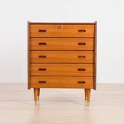Scandinavian Teak Chest of Drawers, 1960s, Mid-Century Modern