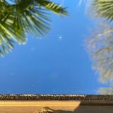 Beveled gold mirror