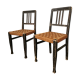 Pair of rope chairs