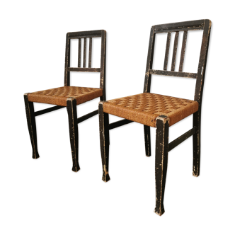 Pair of rope chairs