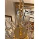 Clear “Selle” Murano Glass and Gold 24k Candlestick