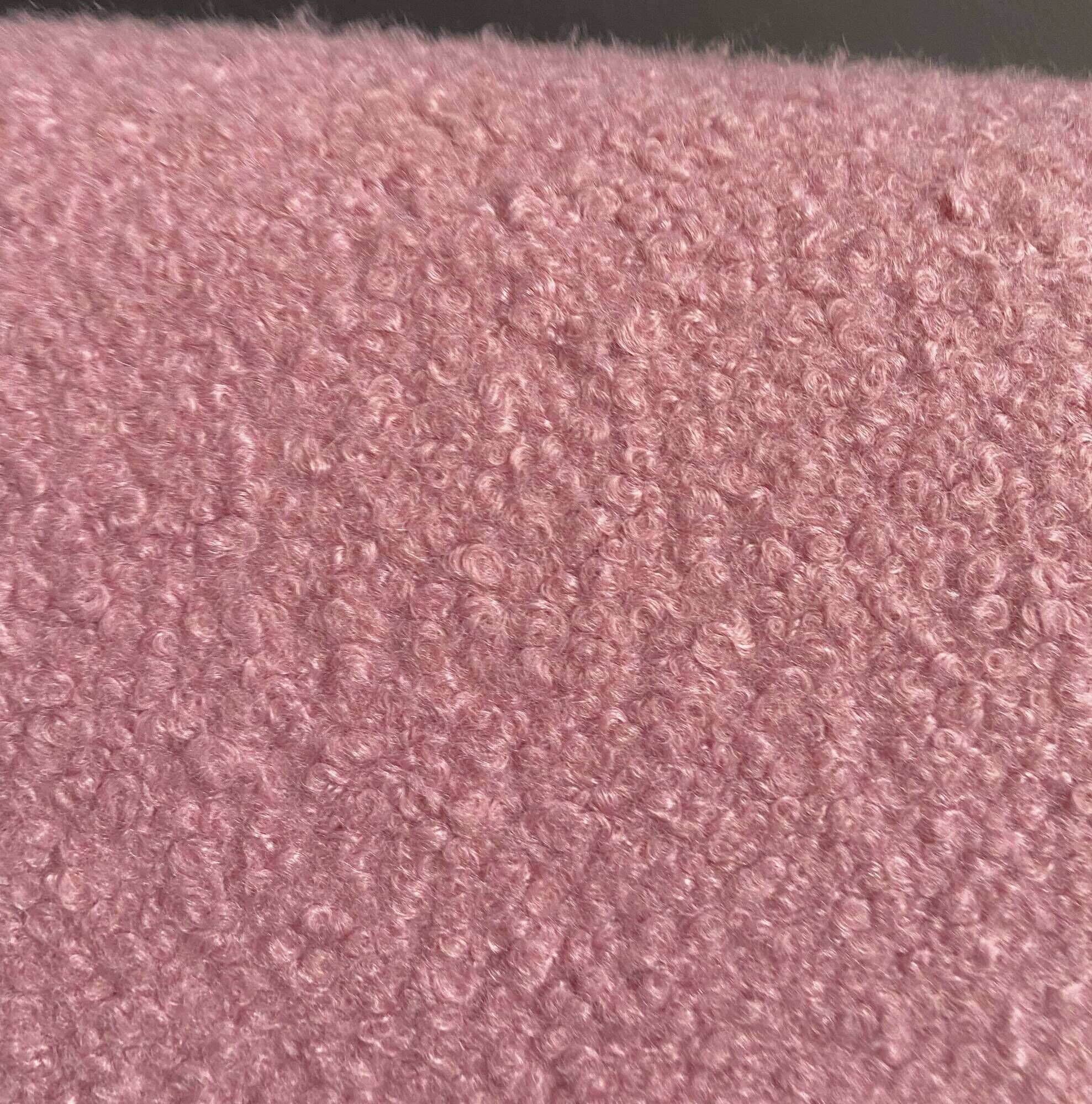 Pink arm chair by Jiri jiroutek 1960s reupholstered in boucle pink