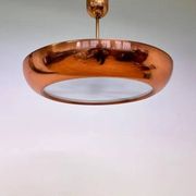 Pair of Bauhaus / Functionalist Copper Pendants UFO by Napako, 1940s
