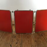 Vintage triptych barber mirror