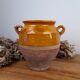Old glazed terracotta grease pot