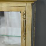 Brass display cabinet with a mirrored back – early 20th century