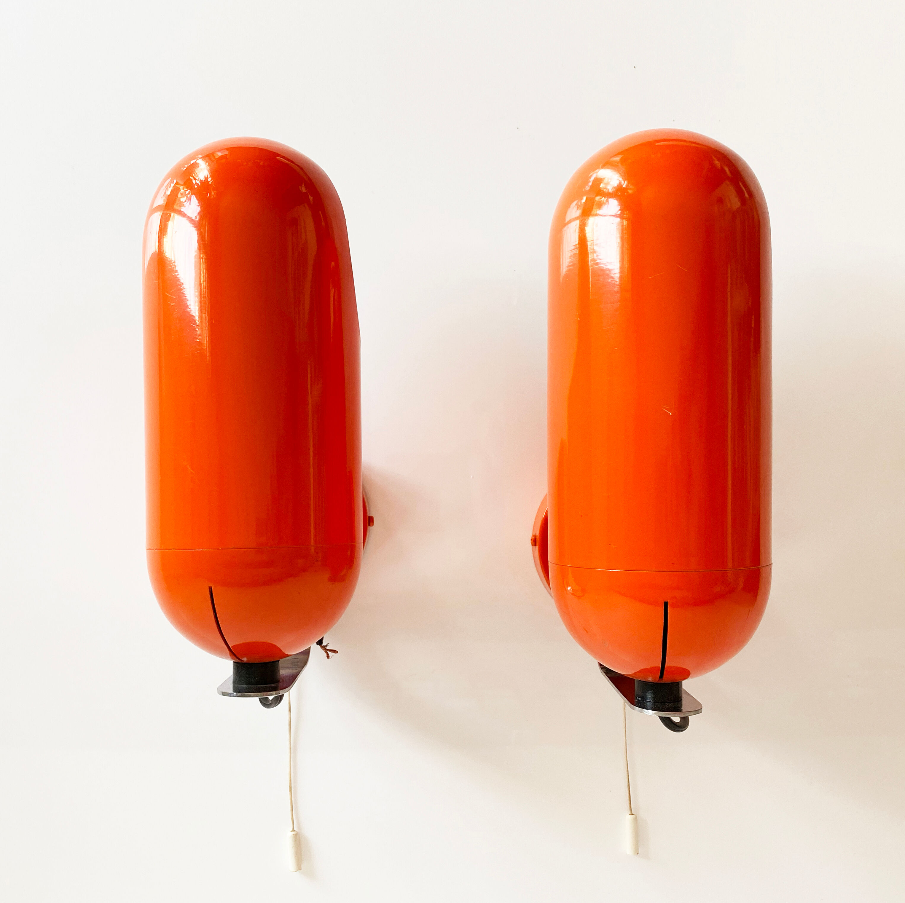 Pair of Space Age wall sconces by Raak, Netherlands, 1970s