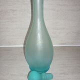 Transparent blue decanter with bubbles