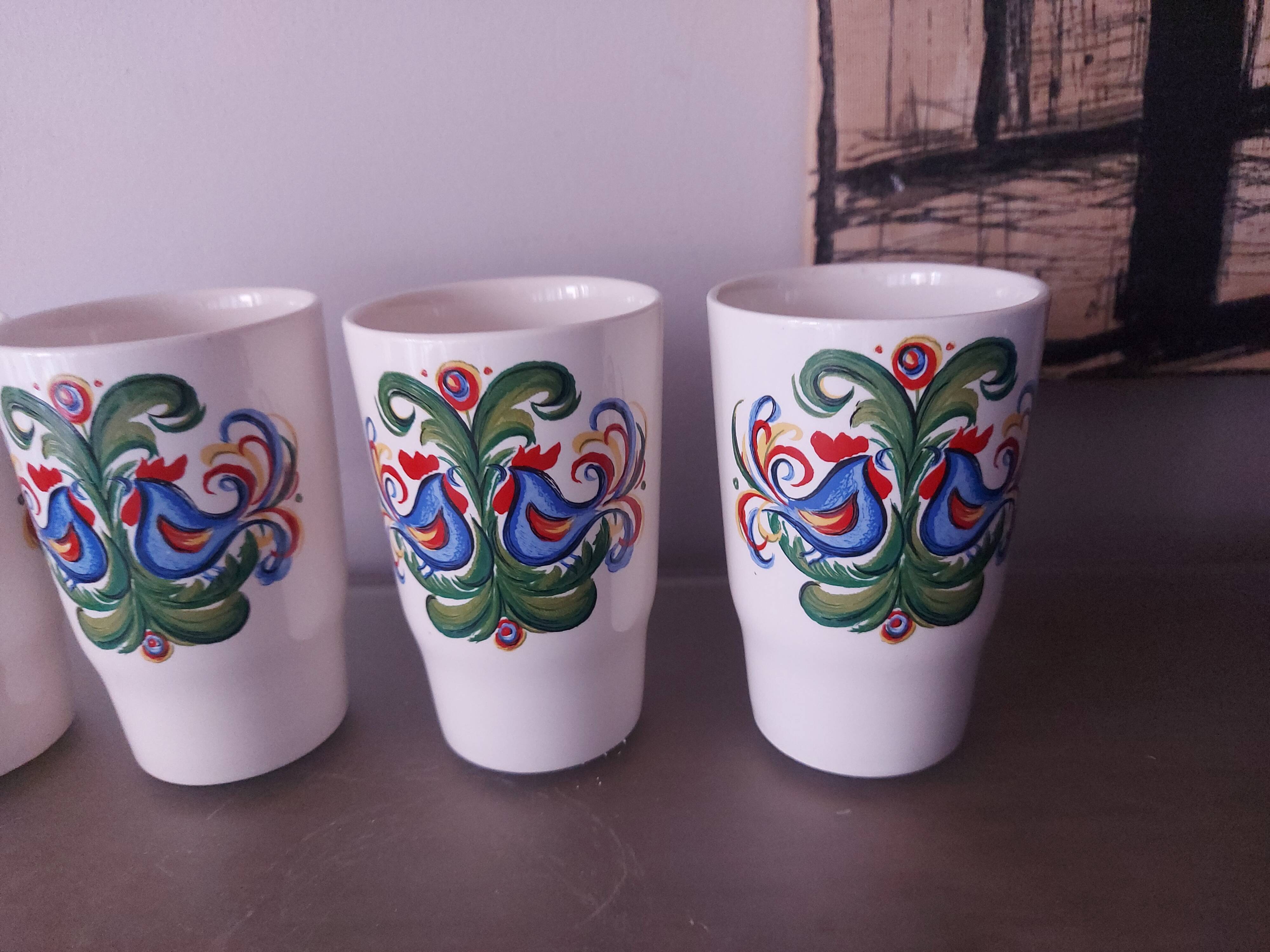 4 cups, Villeroy and Boch ceramic tumblers