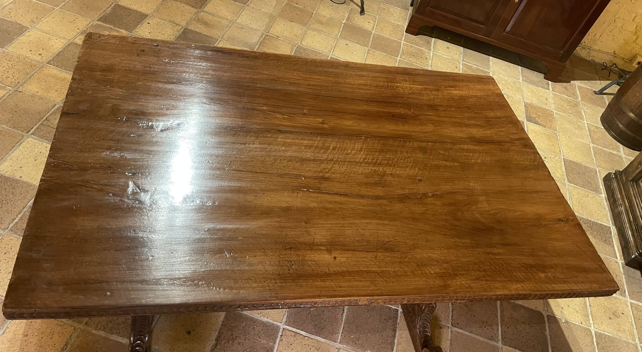 Table Renaissance Italienne En Noyer Du 16° Siècle -Florence