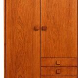 Vintage Scandinavian wardrobe in teak