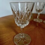 Set of 6 Vmc Cristal de Reims Harlequin glasses