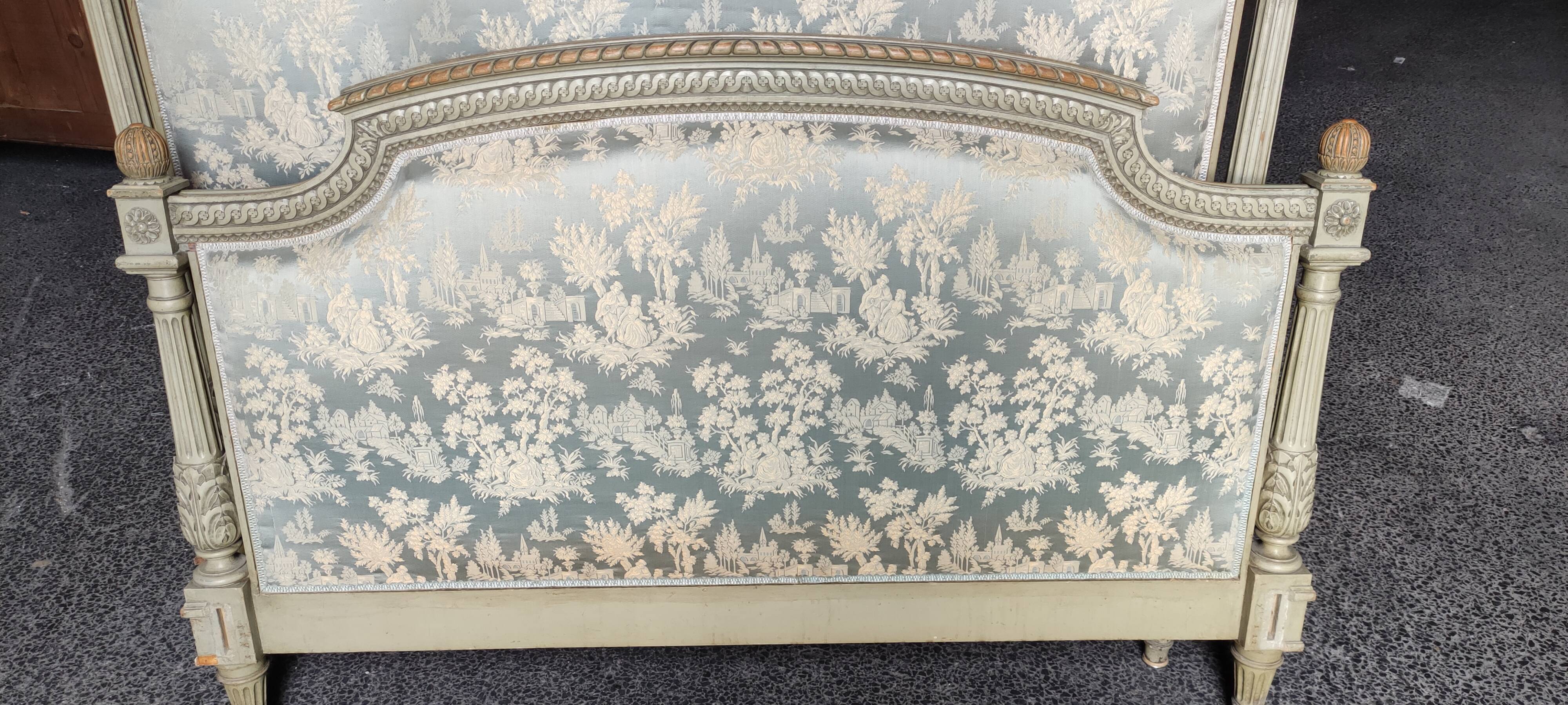 Bed patina style Louis xv, 140x190 cm, year 30