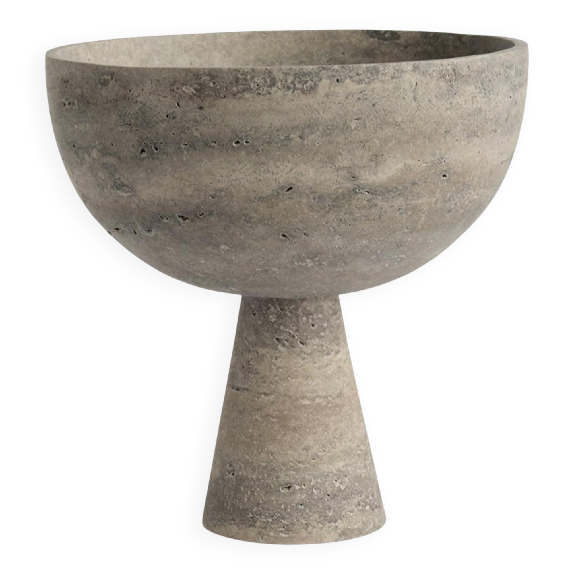 Silver travertine bowl XL