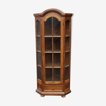Oak corner bookcase 1930