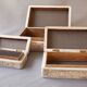 Hand-carved wooden boxes with ivory inlays