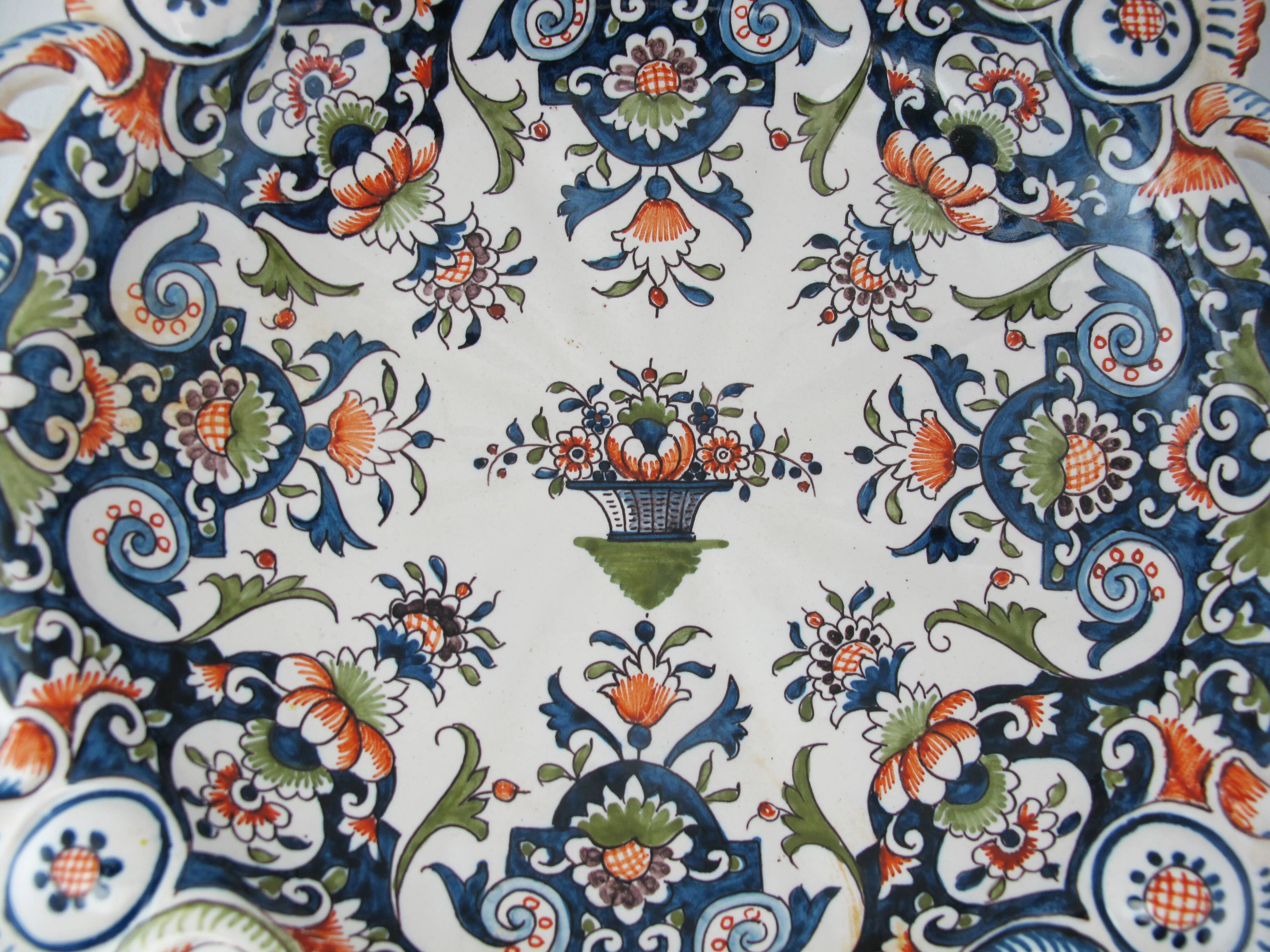 large rouen earthenware display