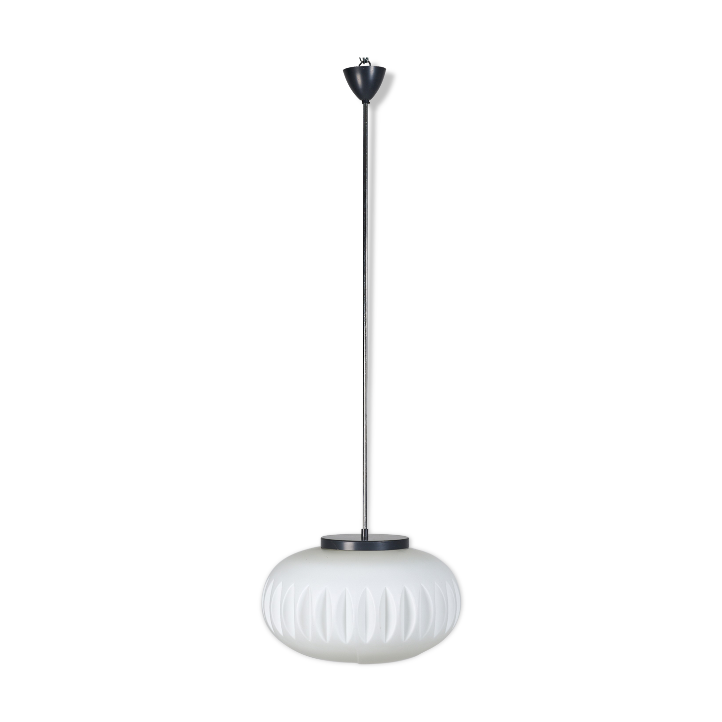 Suspension en verre opaline par Napako années 60