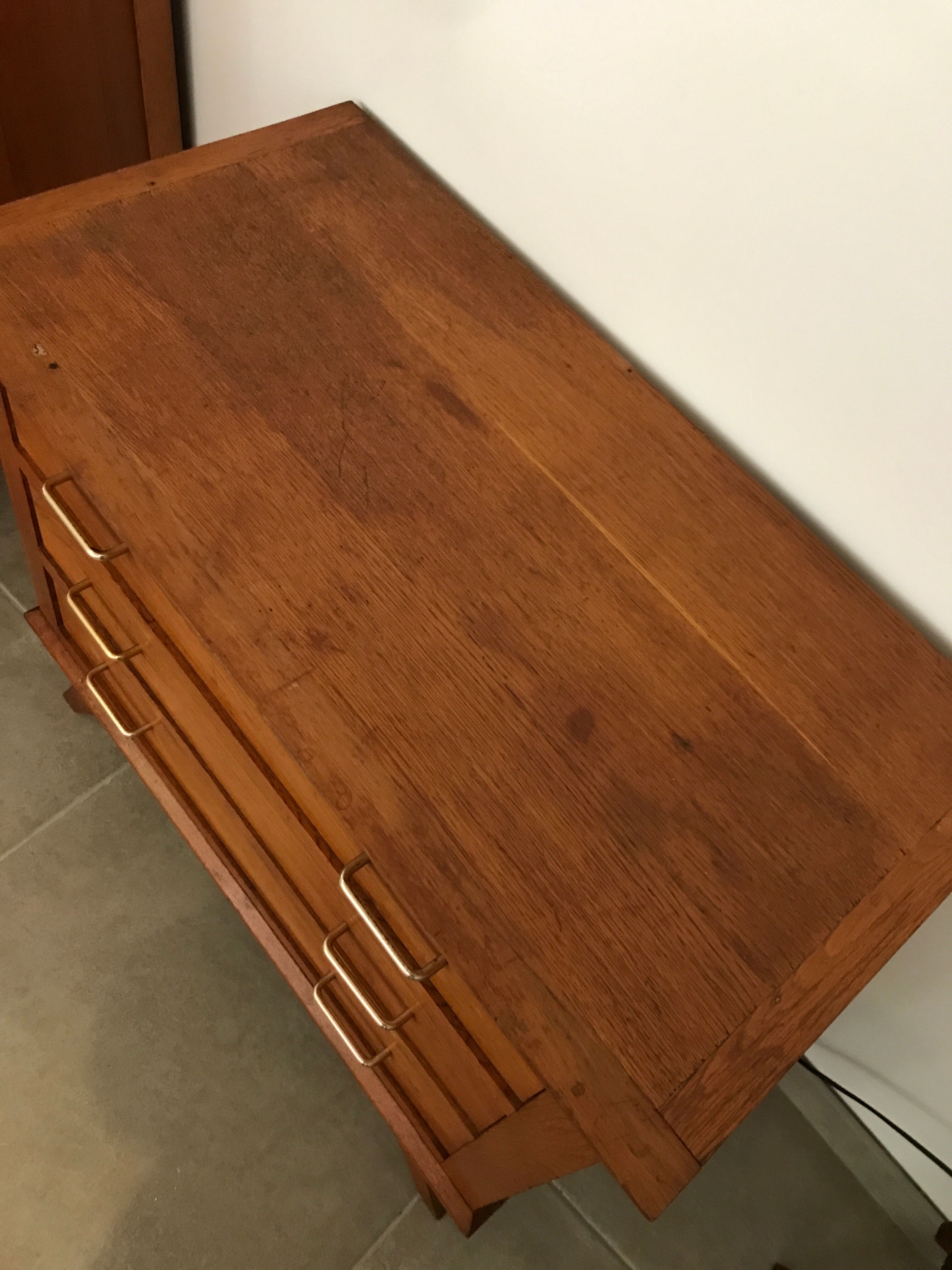 Vintage light wood dresser