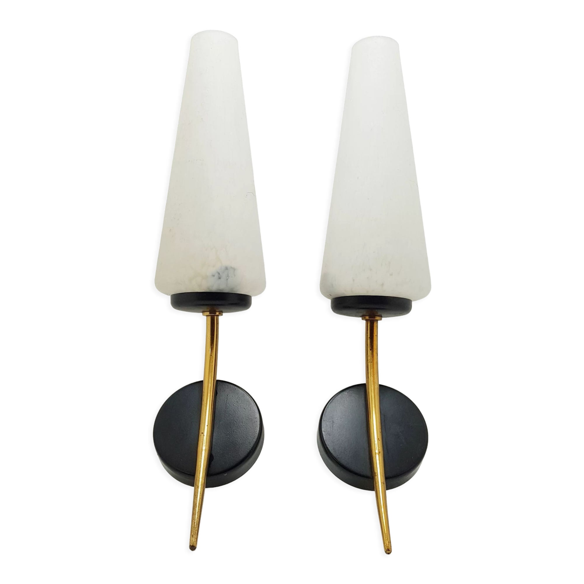 Pair of mid-century wall lamps