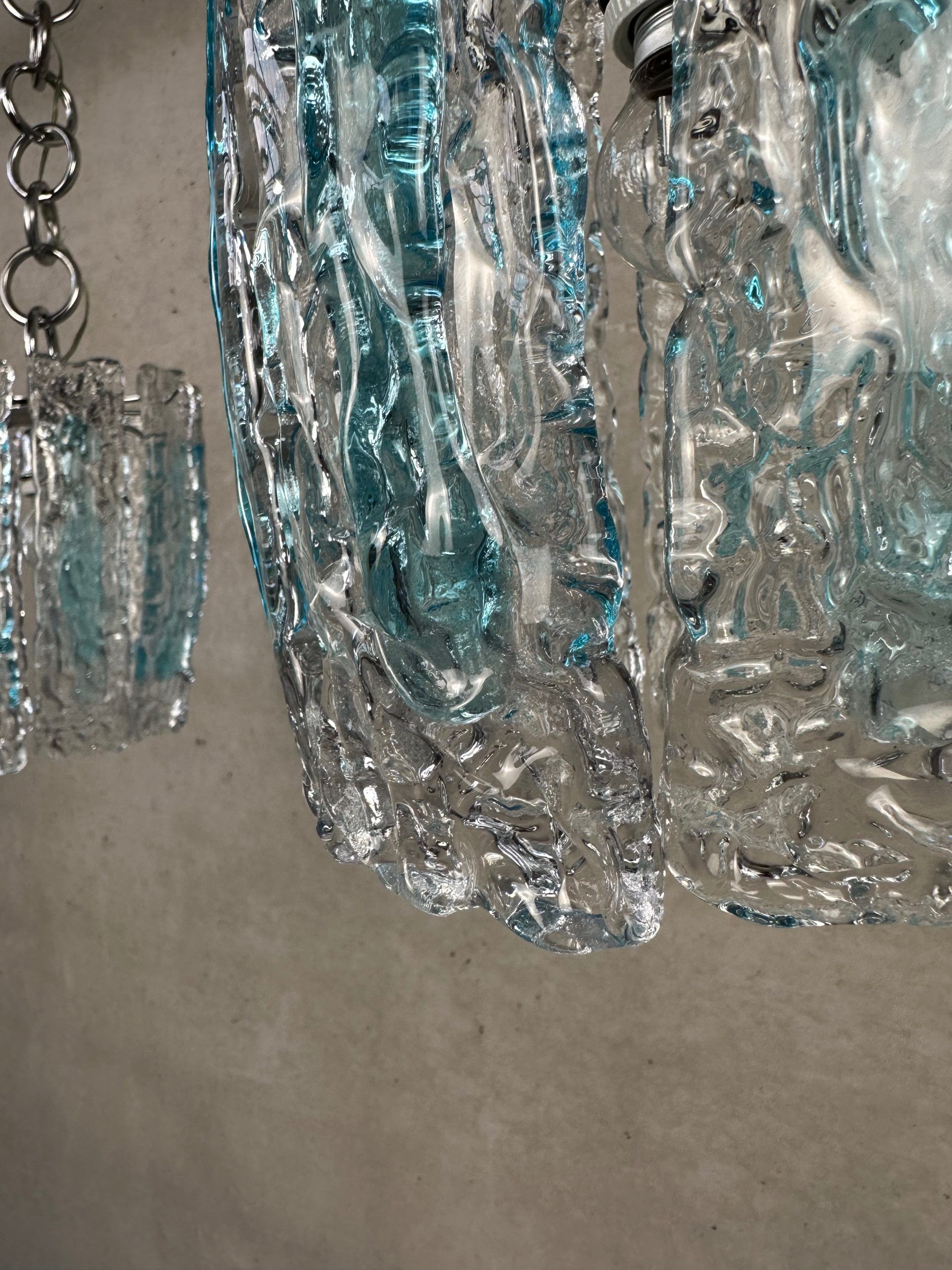 2x vintage Mazzega Murano pendant lamps