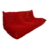 Ligne Roset Togo 3 placés alcantara Red Goya août 2010