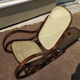 Rocking-chair wood cannage